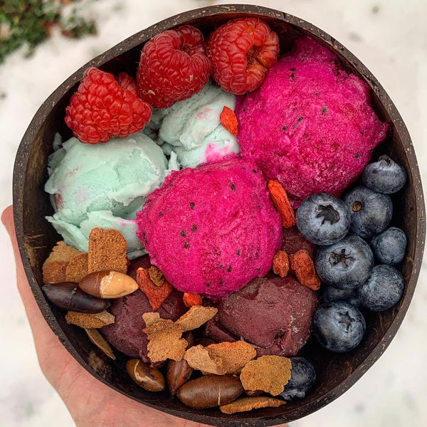 Superfood Sorbet with Trail Mix